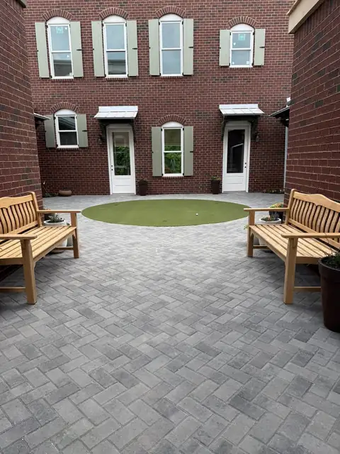 Courtyard with benches