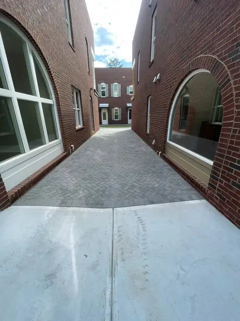 Paver walk down the side passage